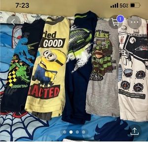 Size 7 boys great condition 5 shirts short and long sleeves